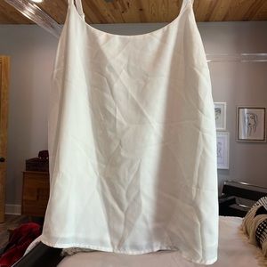 White maternity tank blouse